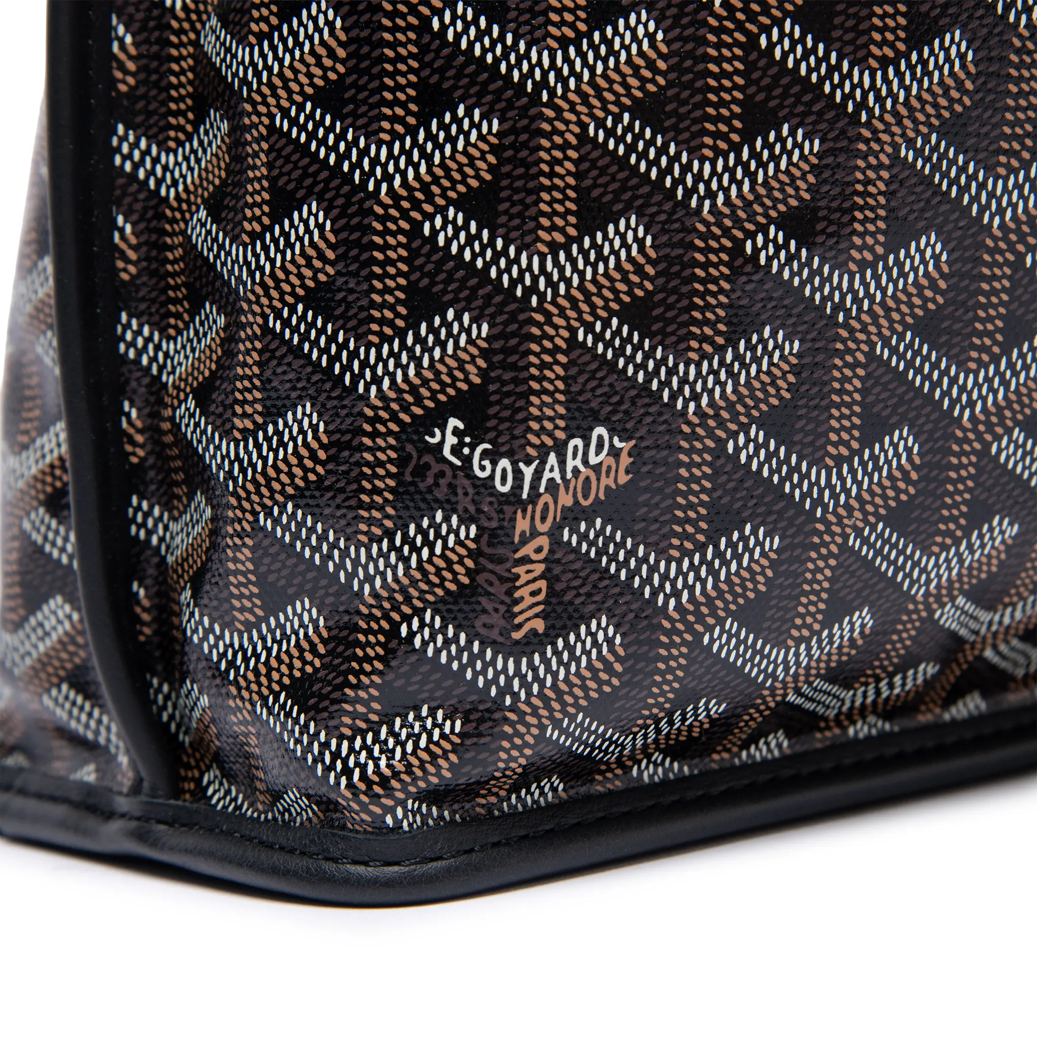 Detailed View of Goyard Anjou Mini Black Bag ANJOUSMINCG01TY01P